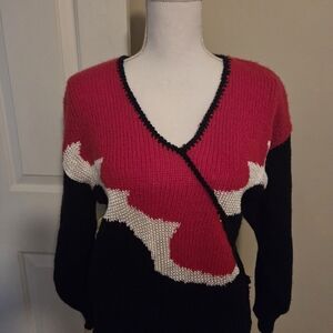 Stylish Red and Black Women's Sweater
